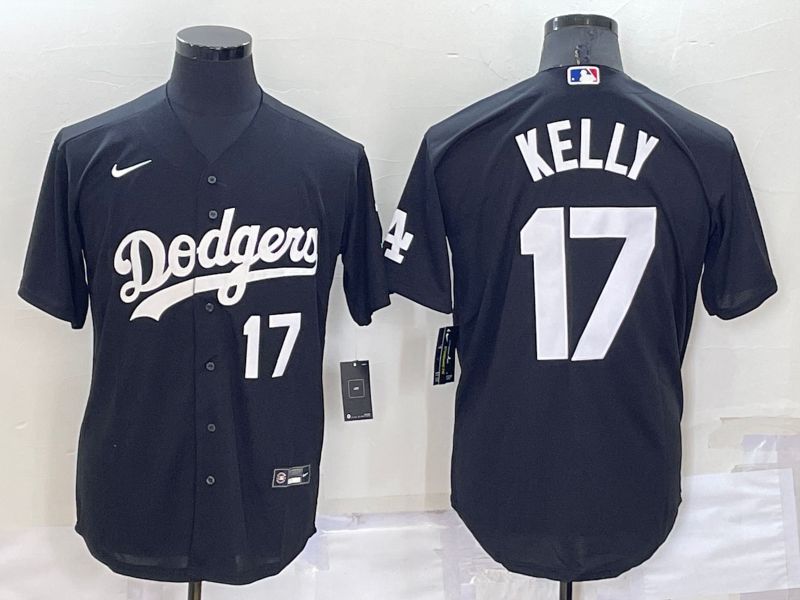 Men Los Angeles Dodgers #17 Kelly Black Inversion Nike 2022 MLB Jerseys->los angeles dodgers->MLB Jersey